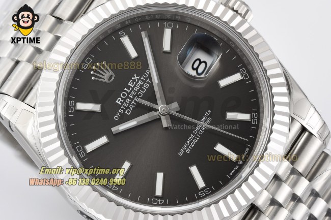 Datejust 126334 41mm VSF Grey/Stick on Jub SS/SS Bracelet VS3235 Super Clone Datejust 126334 41mm VSF Grey/Stick on Jub SS/SS Bracelet VS3235 Super Clone