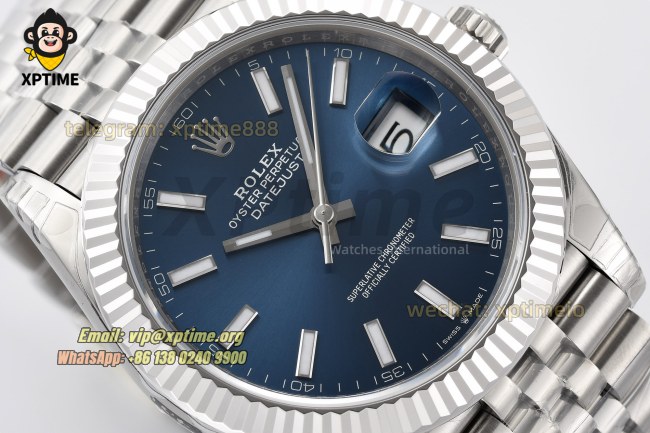 Datejust 126334 41mm VSF Blue/Stick on Jub SS/SS Bracelet VS3235 Super Clone Datejust 126334 41mm VSF Blue/Stick on Jub SS/SS Bracelet VS3235 Super Clone