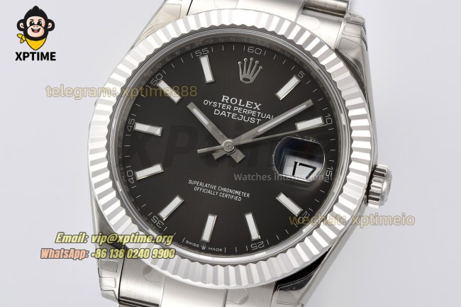 Datejust 126334 41mm VSF Gray/Stick on Oys SS/SS Bracelet VS3235 Super Clone Datejust 126334 41mm VSF Gray/Stick on Oys SS/SS Bracelet VS3235 Super Clone