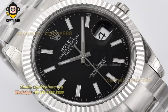 Datejust 126334 41mm VSF Black/Stick on Oys SS/SS Bracelet VS3235 Super Clone Datejust 126334 41mm VSF Black/Stick on Oys SS/SS Bracelet VS3235 Super Clone