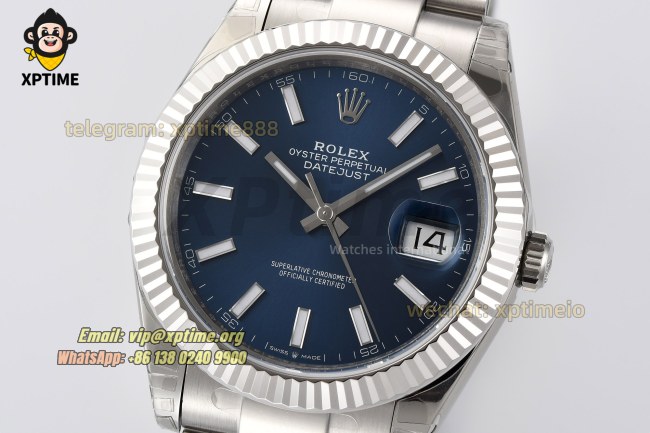 Datejust 126334 41mm VSF Blue/Stick on Oys SS/SS Bracelet VS3235 Super Clone Datejust 126334 41mm VSF Blue/Stick on Oys SS/SS Bracelet VS3235 Super Clone
