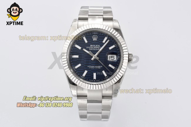 Datejust 126334 41mm VSF Blue Textured/Stick on Oys SS/SS Bracelet VS3235 Super Clone Datejust 126334 41mm VSF Blue Textured/Stick on Oys SS/SS Bracelet VS3235 Super Clone