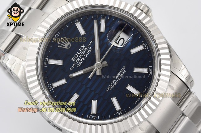 Datejust 126334 41mm VSF Blue Textured/Stick on Oys SS/SS Bracelet VS3235 Super Clone Datejust 126334 41mm VSF Blue Textured/Stick on Oys SS/SS Bracelet VS3235 Super Clone
