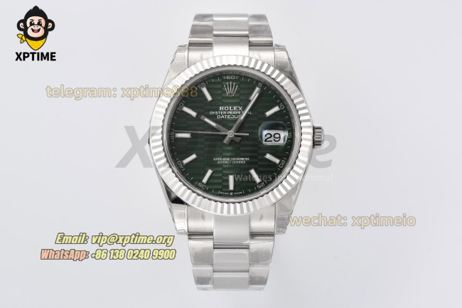 Datejust 126334 41mm VSF Green Textured/Stick on Oys SS/SS Bracelet VS3235 Super Clone Datejust 126334 41mm VSF Green Textured/Stick on Oys SS/SS Bracelet VS3235 Super Clone