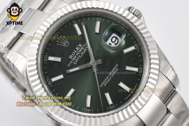 Datejust 126334 41mm VSF Green /Stick on Oys SS/SS Bracelet VS3235 Super Clone Datejust 126334 41mm VSF Green /Stick on Oys SS/SS Bracelet VS3235 Super Clone