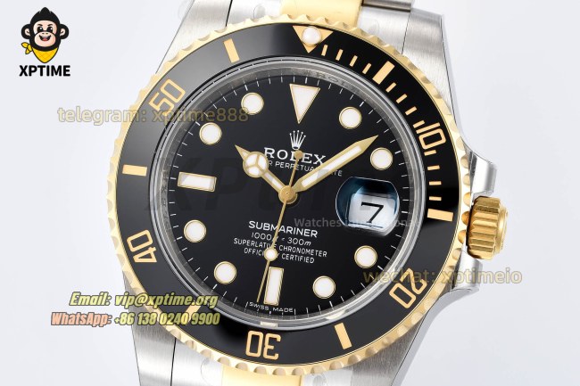 Submariner 116613LN 40mm VSF Black/Dot on YG/SS Bracelet VS3135 Super Clone Submariner 116613LN 40mm VSF Black/Dot on YG/SS Bracelet VS3135 Super Clone