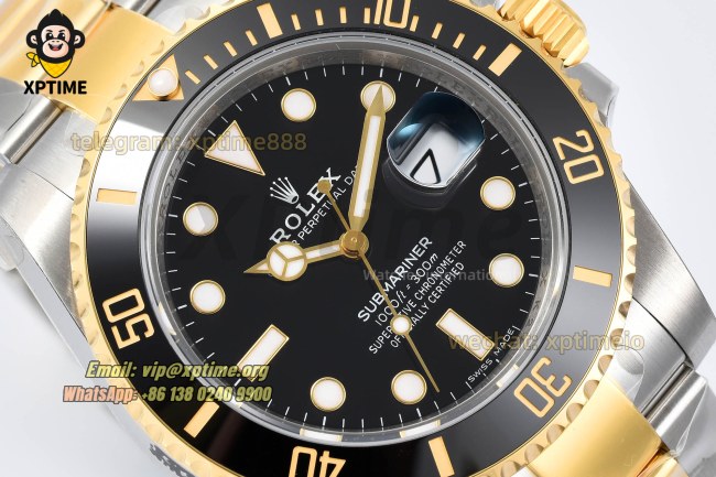 Submariner 116613LN 40mm VSF Black/Dot on YG/SS Bracelet VS3135 Super Clone Submariner 116613LN 40mm VSF Black/Dot on YG/SS Bracelet VS3135 Super Clone