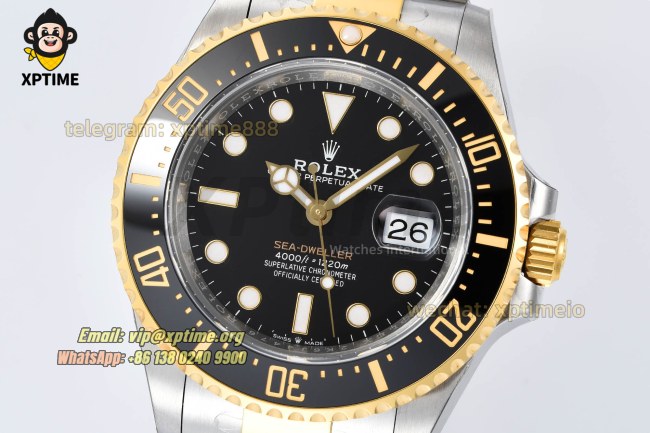 Sea Dweller 126603LN 43mm VSF Black/Dot on YG/SS Bracelet VS3235 Super Clone Sea Dweller 126603LN 43mm VSF Black/Dot on YG/SS Bracelet VS3235 Super Clone