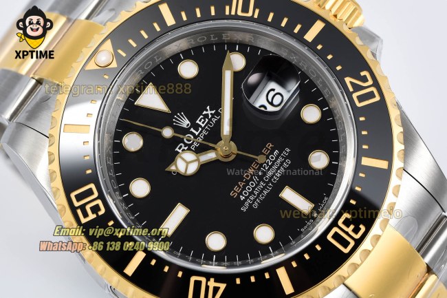 Sea Dweller 126603LN 43mm VSF Black/Dot on YG/SS Bracelet VS3235 Super Clone Sea Dweller 126603LN 43mm VSF Black/Dot on YG/SS Bracelet VS3235 Super Clone
