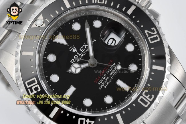 Sea Dweller 126600 43mm VSF Black/Dot on SS/SS Bracelet HS3235 Super Clone Sea Dweller 126600 43mm VSF Black/Dot on SS/SS Bracelet HS3235 Super Clone