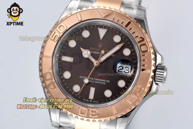 Yacht-Master 126621 40mm VSF Brown/Dot on RG/SS Bracelet VS3235 Super Clone Yacht-Master 126621 40mm VSF Brown/Dot on RG/SS Bracelet VS3235 Super Clone
