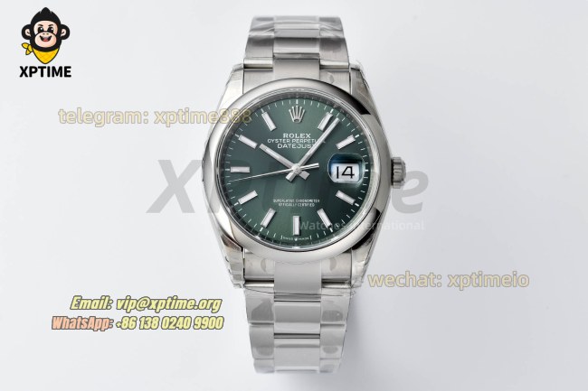 Datejust 126200 36mm VSF Green/Stick on Oys SS/SS Bracelet VS3235 Super Clone Datejust 126200 36mm VSF Green/Stick on Oys SS/SS Bracelet VS3235 Super Clone