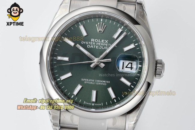 Datejust 126200 36mm VSF Green/Stick on Oys SS/SS Bracelet VS3235 Super Clone Datejust 126200 36mm VSF Green/Stick on Oys SS/SS Bracelet VS3235 Super Clone