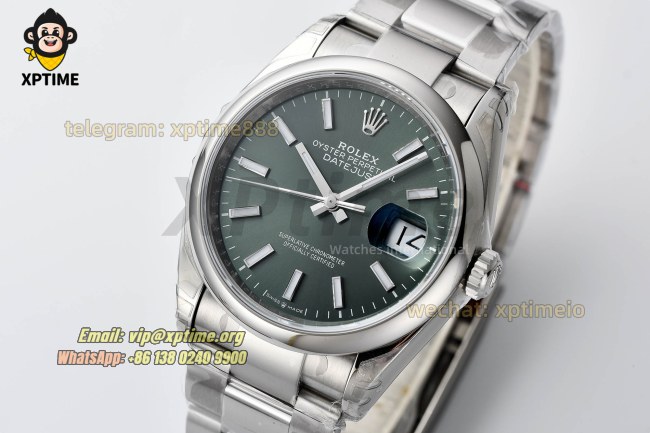 Datejust 126200 36mm VSF Green/Stick on Oys SS/SS Bracelet VS3235 Super Clone Datejust 126200 36mm VSF Green/Stick on Oys SS/SS Bracelet VS3235 Super Clone