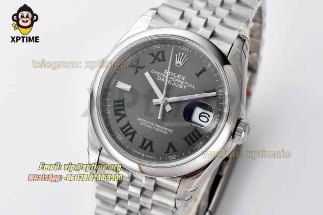 Datejust 126200 36mm VSF Grey/Roman Markers on Jub SS/SS Bracelet VS3235 Super Clone Datejust 126200 36mm VSF Grey/Roman Markers on Jub SS/SS Bracelet VS3235 Super Clone