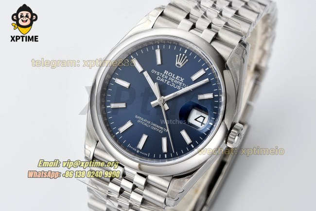 Datejust 126200 36mm VSF Blue/Stick on Jub SS/SS Bracelet VS3235 Super Clone Datejust 126200 36mm VSF Blue/Stick on Jub SS/SS Bracelet VS3235 Super Clone