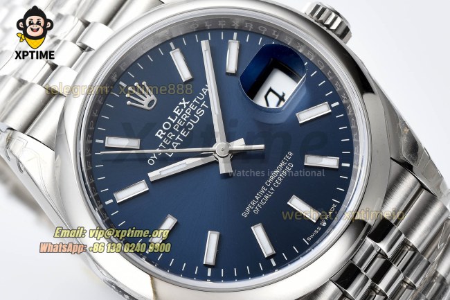 Datejust 126200 36mm VSF Blue/Stick on Jub SS/SS Bracelet VS3235 Super Clone Datejust 126200 36mm VSF Blue/Stick on Jub SS/SS Bracelet VS3235 Super Clone
