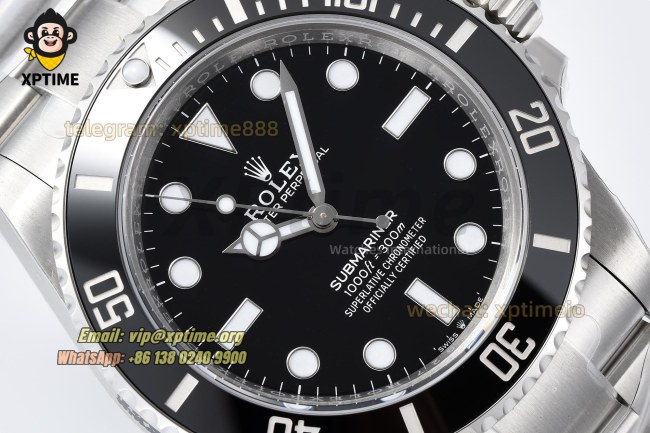 Submariner No Date 124060 40mm VSF Black/Dot on SS/SS Bracelet VS3230 Super Clone Submariner No Date 124060 40mm VSF Black/Dot on SS/SS Bracelet VS3230 Super Clone