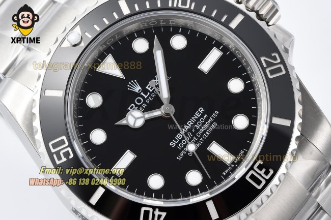 Submariner No Date 114060 40mm VSF Black/Dot on SS/SS Bracelet VS3130 Super Clone Submariner No Date 114060 40mm VSF Black/Dot on SS/SS Bracelet VS3130 Super Clone