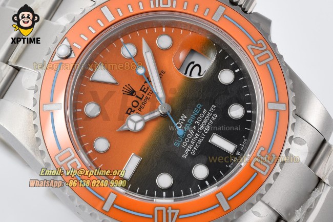 Submariner DIW 40mm VSF Orange/Dot on SS/SS Bracelet VS3135 Super Clone Submariner DIW 40mm VSF Orange/Dot on SS/SS Bracelet VS3135 Super Clone