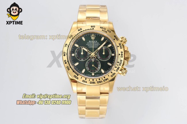 Daytona 116508 40mm VSF Green/Stick on YG/YG Bracelet DD4130 Super Clone Daytona 116508 40mm VSF Green/Stick on YG/YG Bracelet DD4130 Super Clone