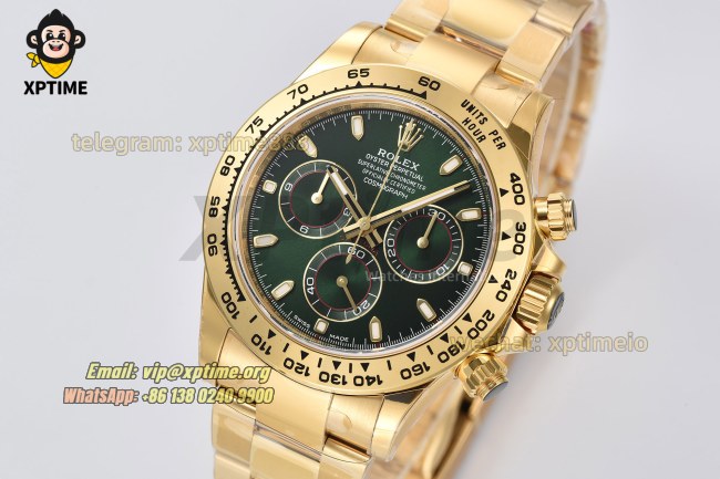 Daytona 116508 40mm VSF Green/Stick on YG/YG Bracelet DD4130 Super Clone Daytona 116508 40mm VSF Green/Stick on YG/YG Bracelet DD4130 Super Clone