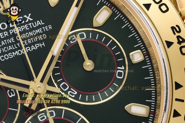 Daytona 116508 40mm VSF Green/Stick on YG/YG Bracelet DD4130 Super Clone Daytona 116508 40mm VSF Green/Stick on YG/YG Bracelet DD4130 Super Clone