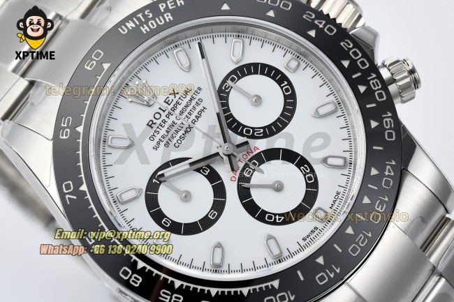 Daytona 116500LN 40mm VSF White/Stick on SS/SS Bracelet DD4130 Super Clone Daytona 116500LN 40mm VSF White/Stick on SS/SS Bracelet DD4130 Super Clone