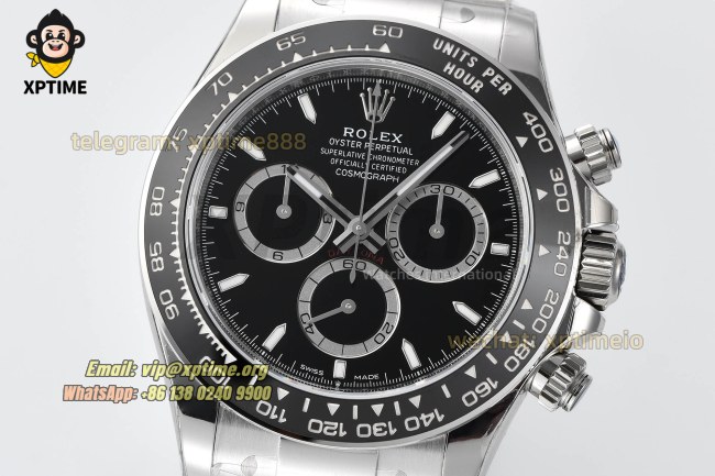 Daytona 126500LN 40mm VSF Black/Stick on SS/SS Bracelet DD4801 Super Clone Daytona 126500LN 40mm VSF Black/Stick on SS/SS Bracelet DD4801 Super Clone