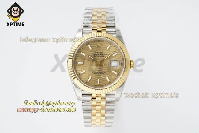 Datejust 126333 41mm VSF Champagne Textured/Stick on Jub YG/SS Bracelet VS3235 Super Clone Datejust 126333 41mm VSF Champagne Textured/Stick on Jub YG/SS Bracelet VS3235 Super Clone
