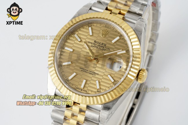 Datejust 126333 41mm VSF Champagne Textured/Stick on Jub YG/SS Bracelet VS3235 Super Clone Datejust 126333 41mm VSF Champagne Textured/Stick on Jub YG/SS Bracelet VS3235 Super Clone
