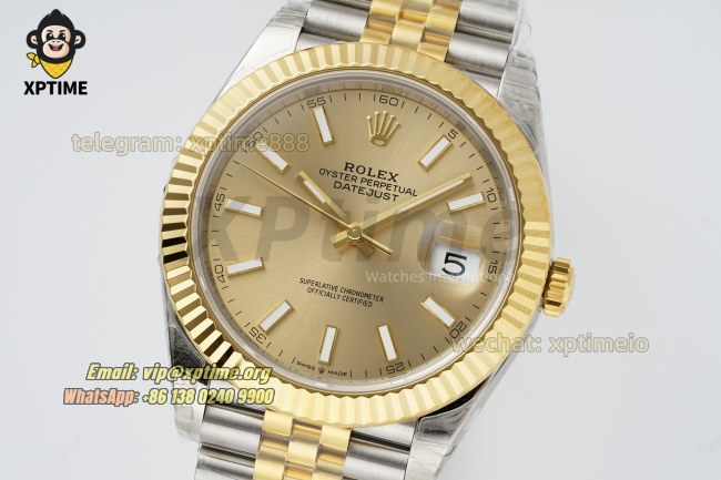 Datejust 126333 41mm VSF Champagne/Stick on Jub YG/SS Bracelet VS3235 Super Clone Datejust 126333 41mm VSF Champagne/Stick on Jub YG/SS Bracelet VS3235 Super Clone