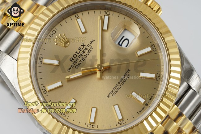 Datejust 126333 41mm VSF Champagne/Stick on Jub YG/SS Bracelet VS3235 Super Clone Datejust 126333 41mm VSF Champagne/Stick on Jub YG/SS Bracelet VS3235 Super Clone