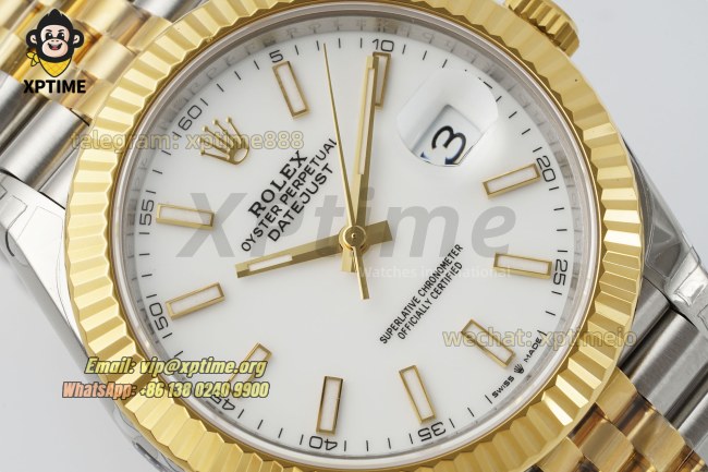 Datejust 126333 41mm VSF White/Stick on Jub YG/SS Bracelet VS3235 Super Clone Datejust 126333 41mm VSF White/Stick on Jub YG/SS Bracelet VS3235 Super Clone