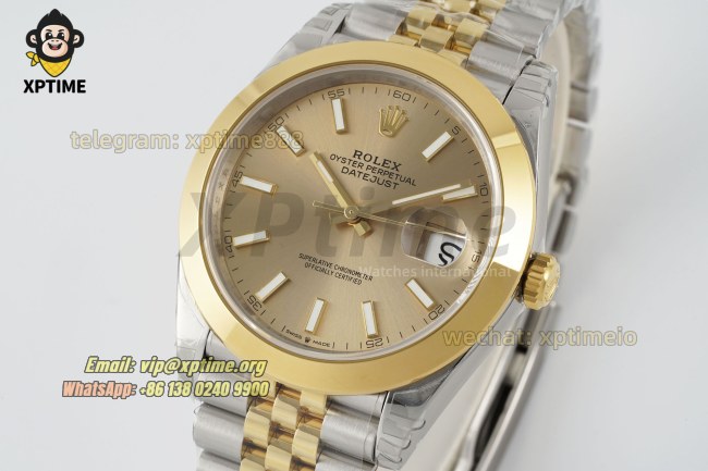 Datejust 126303 41mm VSF Champagne/Stick on Jub YG/SS Bracelet VS3235 Super Clone Datejust 126303 41mm VSF Champagne/Stick on Jub YG/SS Bracelet VS3235 Super Clone