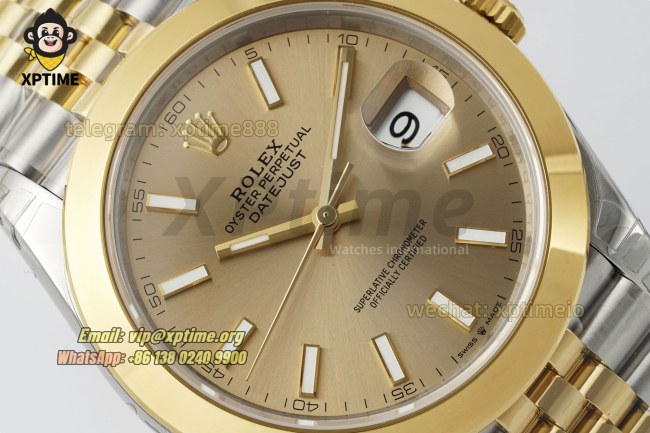Datejust 126303 41mm VSF Champagne/Stick on Jub YG/SS Bracelet VS3235 Super Clone Datejust 126303 41mm VSF Champagne/Stick on Jub YG/SS Bracelet VS3235 Super Clone