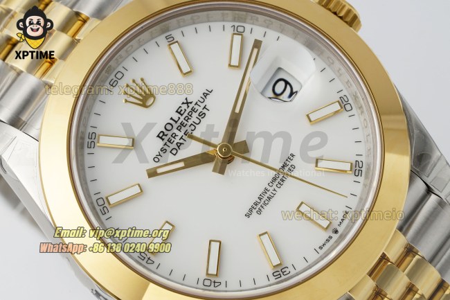 Datejust 126303 41mm VSF White/Stick on Jub YG/SS Bracelet VS3235 Super Clone Datejust 126303 41mm VSF White/Stick on Jub YG/SS Bracelet VS3235 Super Clone