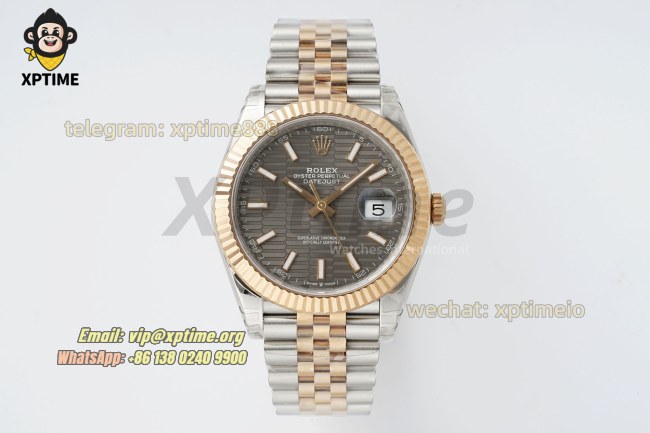 Datejust 126331 41mm VSF Gray Textured/Stick on Jub RG/SS Bracelet VS3235 Super Clone Datejust 126331 41mm VSF Gray Textured/Stick on Jub RG/SS Bracelet VS3235 Super Clone