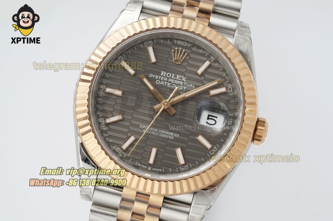 Datejust 126331 41mm VSF Gray Textured/Stick on Jub RG/SS Bracelet VS3235 Super Clone Datejust 126331 41mm VSF Gray Textured/Stick on Jub RG/SS Bracelet VS3235 Super Clone
