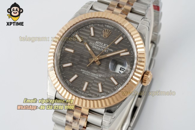 Datejust 126331 41mm VSF Gray Textured/Stick on Jub RG/SS Bracelet VS3235 Super Clone Datejust 126331 41mm VSF Gray Textured/Stick on Jub RG/SS Bracelet VS3235 Super Clone