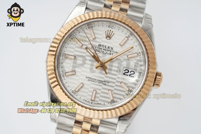 Datejust 126331 41mm VSF Silver Textured/Stick on Jub RG/SS Bracelet VS3235 Super Clone Datejust 126331 41mm VSF Silver Textured/Stick on Jub RG/SS Bracelet VS3235 Super Clone