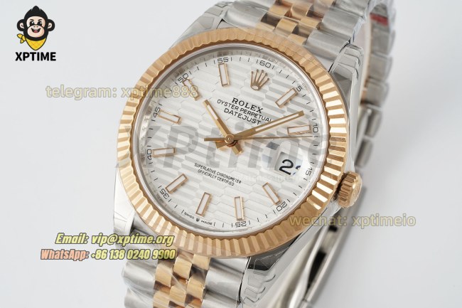 Datejust 126331 41mm VSF Silver Textured/Stick on Jub RG/SS Bracelet VS3235 Super Clone Datejust 126331 41mm VSF Silver Textured/Stick on Jub RG/SS Bracelet VS3235 Super Clone