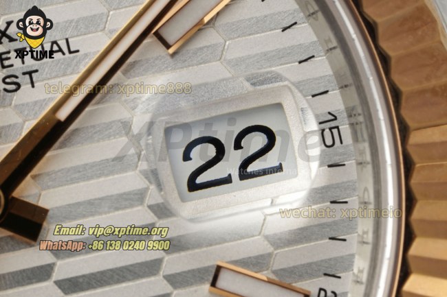 Datejust 126331 41mm VSF Silver Textured/Stick on Jub RG/SS Bracelet VS3235 Super Clone Datejust 126331 41mm VSF Silver Textured/Stick on Jub RG/SS Bracelet VS3235 Super Clone