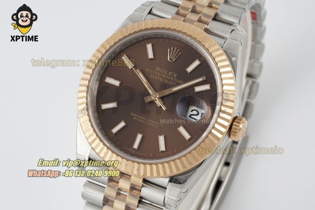Datejust 126331 41mm VSF Brown/Stick on Jub RG/SS Bracelet VS3235 Super Clone Datejust 126331 41mm VSF Brown/Stick on Jub RG/SS Bracelet VS3235 Super Clone