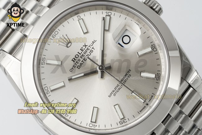 Datejust 126300 41mm VSF Silver/Stick on Jub SS/SS Bracelet VS3235 Super Clone Datejust 126300 41mm VSF Silver/Stick on Jub SS/SS Bracelet VS3235 Super Clone