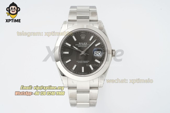 Datejust 126300 41mm VSF Gray/Stick on Oys SS/SS Bracelet VS3235 Super Clone Datejust 126300 41mm VSF Gray/Stick on Oys SS/SS Bracelet VS3235 Super Clone