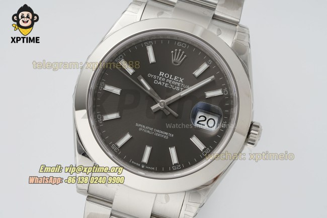 Datejust 126300 41mm VSF Gray/Stick on Oys SS/SS Bracelet VS3235 Super Clone Datejust 126300 41mm VSF Gray/Stick on Oys SS/SS Bracelet VS3235 Super Clone