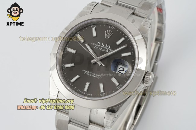 Datejust 126300 41mm VSF Gray/Stick on Oys SS/SS Bracelet VS3235 Super Clone Datejust 126300 41mm VSF Gray/Stick on Oys SS/SS Bracelet VS3235 Super Clone