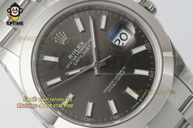 Datejust 126300 41mm VSF Gray/Stick on Oys SS/SS Bracelet VS3235 Super Clone Datejust 126300 41mm VSF Gray/Stick on Oys SS/SS Bracelet VS3235 Super Clone
