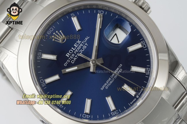 Datejust 126300 41mm VSF Blue/Stick on Oys SS/SS Bracelet VS3235 Super Clone Datejust 126300 41mm VSF Blue/Stick on Oys SS/SS Bracelet VS3235 Super Clone